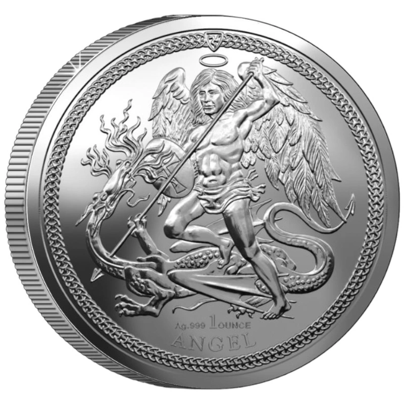 Moneda Ángel de la Isla de Man de Plata de 1 oz 2024