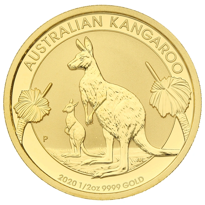 Moneda Canguro Australiano de Oro de 1/2 oz 2020