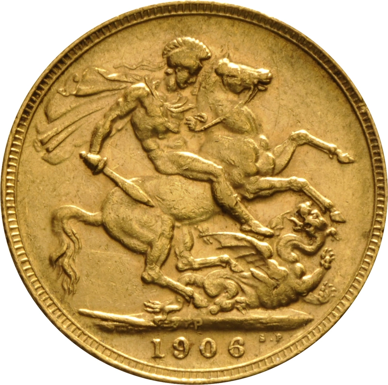 Moneda Soberano de Oro 1906 Eduardo VII (P)