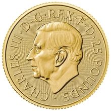 Moneda Bestias Tudor de Oro de 1/4 oz Toro Negro de Clarence 2023
