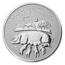 Royal Mint 1 oz de Plata - 2019 Año del Cerdo