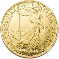 Moneda Britannia de Oro de 1 oz 2013