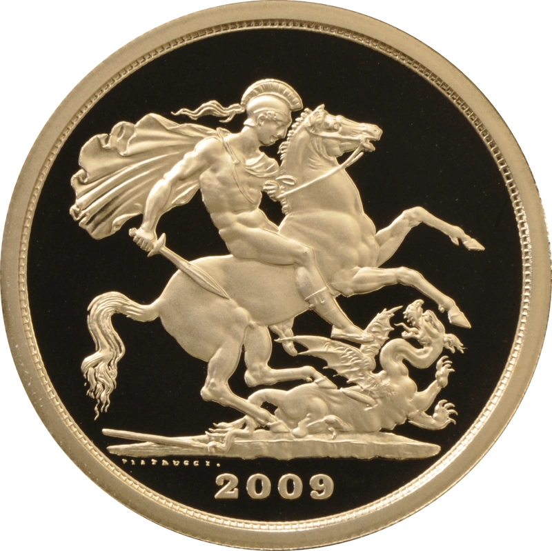 Moneda Soberano Quíntuplo de Oro Proof 2009