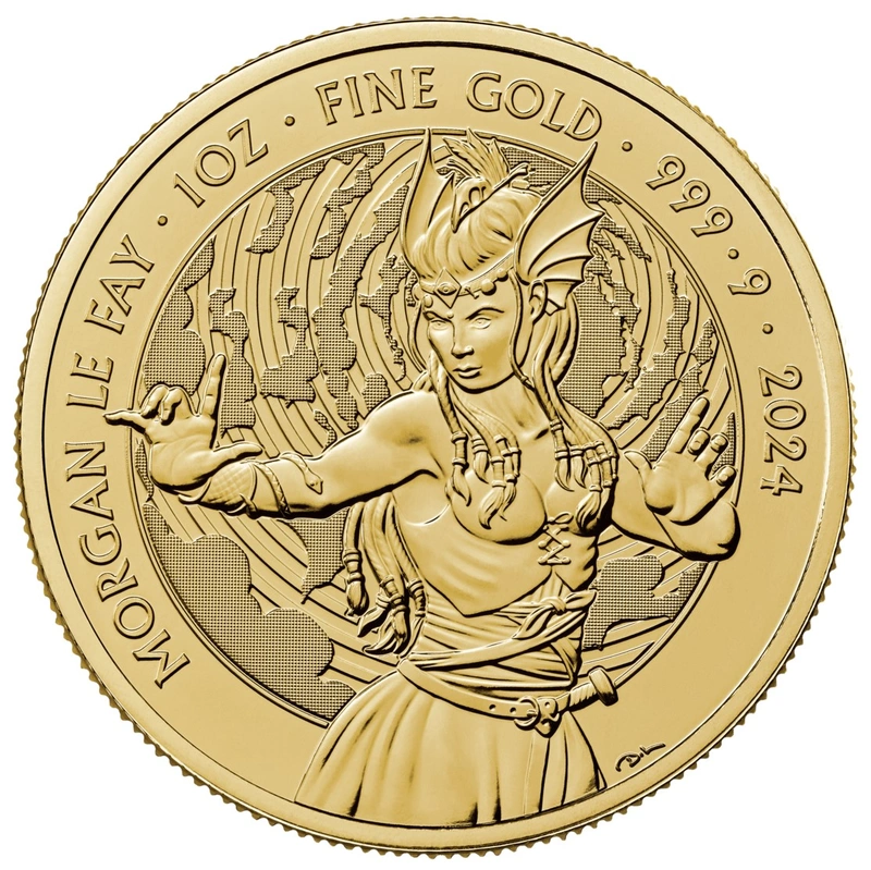 Moneda Mitos y Leyendas Morgana de Oro de 1 oz 2024