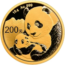 Moneda Panda Chino de Oro de 15 g 2019