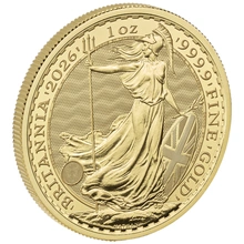 Moneda Britannia de Oro de 1 oz 2026
