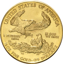 Águila Estadounidense de 1/2oz de Oro 1986