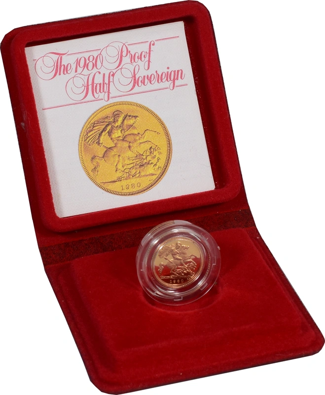 1980 Proof Gold Half Sovereign Boxed
