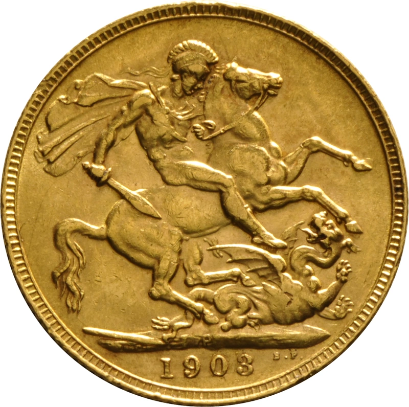 Moneda Soberano de Oro 1903 Eduardo VII (P)