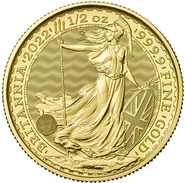Moneda Britannia de Oro de 1/2 oz 2022