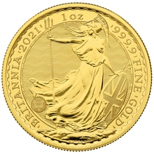 Moneda Britannia de Oro de 1 oz 2021