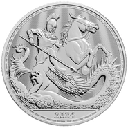 San Jorge y el Dragón Moneda de Plata 1 oz 2024