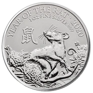 Royal Mint 1 oz de Plata - 2020 Año de la Rata