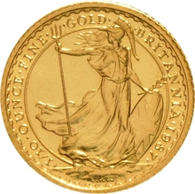 Moneda Britannia de Oro de 1/10 oz 1987