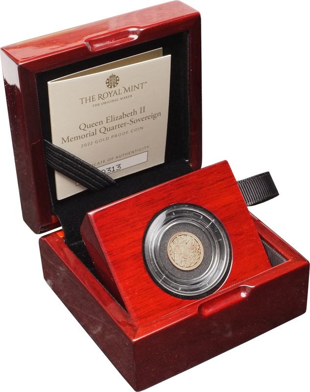 Queen Elizabeth II Memorial Quarter-Sovereign 2022 Gold Proof Coin