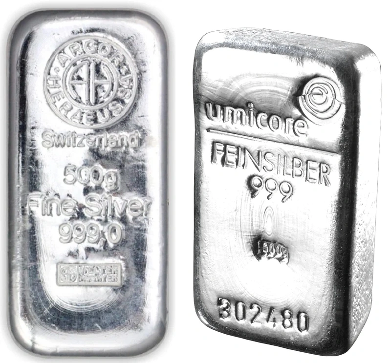 Lingote de Plata de 500 g de Nuestra Elección