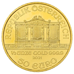 Moneda Filarmónica Viena de Oro de 1/2 oz 2021