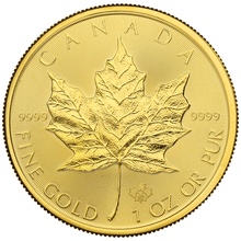 Hoja de Arce Canadiense de 1oz de Oro 2020