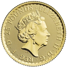Moneda Britannia de Oro de 1/4 oz 2022