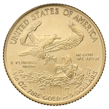 Moneda American Eagle de Oro de 1/10 oz 2019