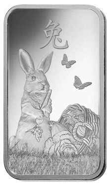 Lingote de Plata de 1 oz PAMP Año del Conejo 2023