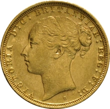 Moneda Soberano de Oro 1887 Victoria Joven (S)
