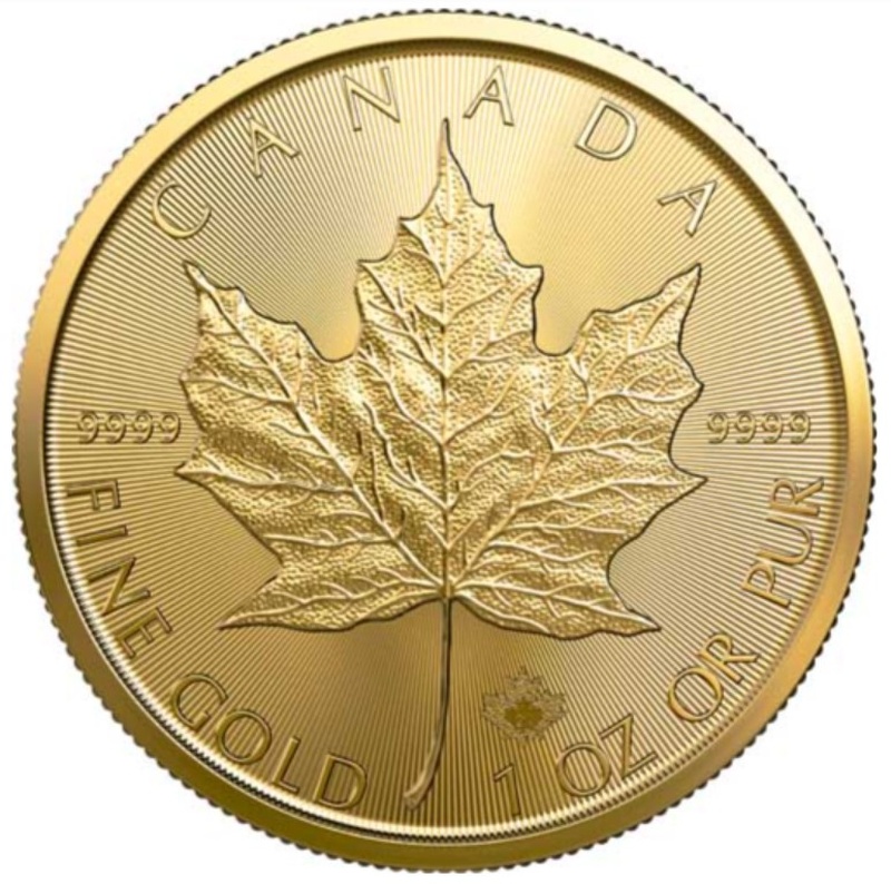 Hoja de Arce Canadiense de 1oz de Oro 2023