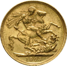 Moneda Soberano de Oro 1903 Eduardo VII (S)