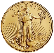Moneda American Eagle de Oro 1/4 oz 2021 Tipo 2