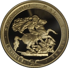 Moneda Soberano de Oro Proof 2017 Isabel II Quinto Retrato en Caja Original