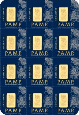 Paquete de Lingotes PAMP Multigramo de 12 g de Oro