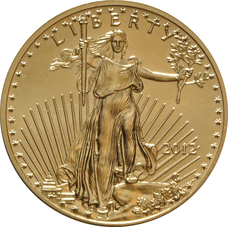 Águila Estadounidense de 1/2oz de Oro 2012