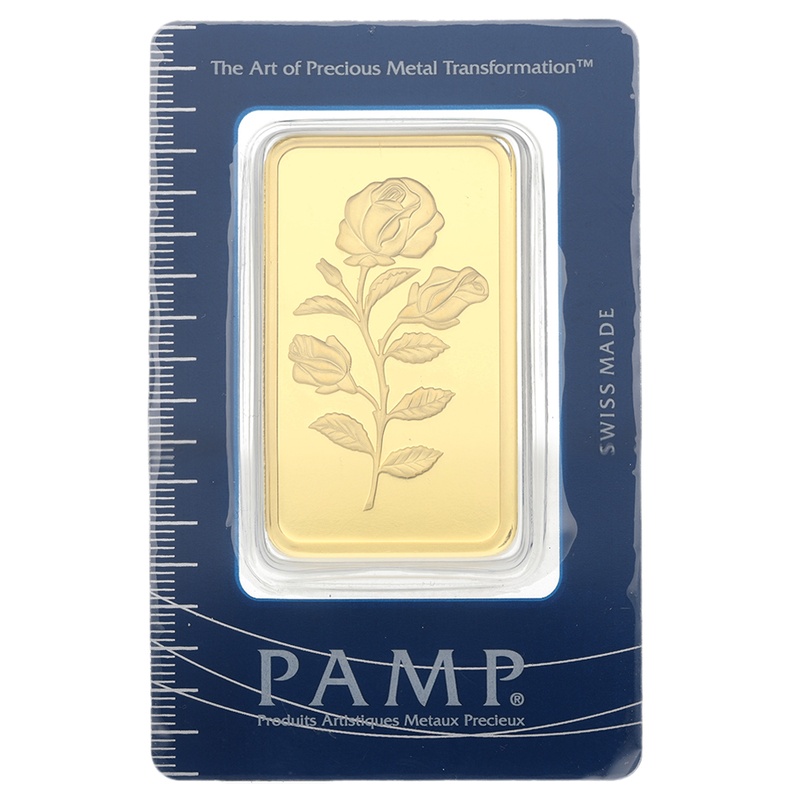 PAMP Rosa 100 Gram Gold Bar Minted