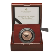 2026 50p Ojo de Sauron - 25 aniversario de El Señor de los Anillos Moneda de Oro Proof en Caja