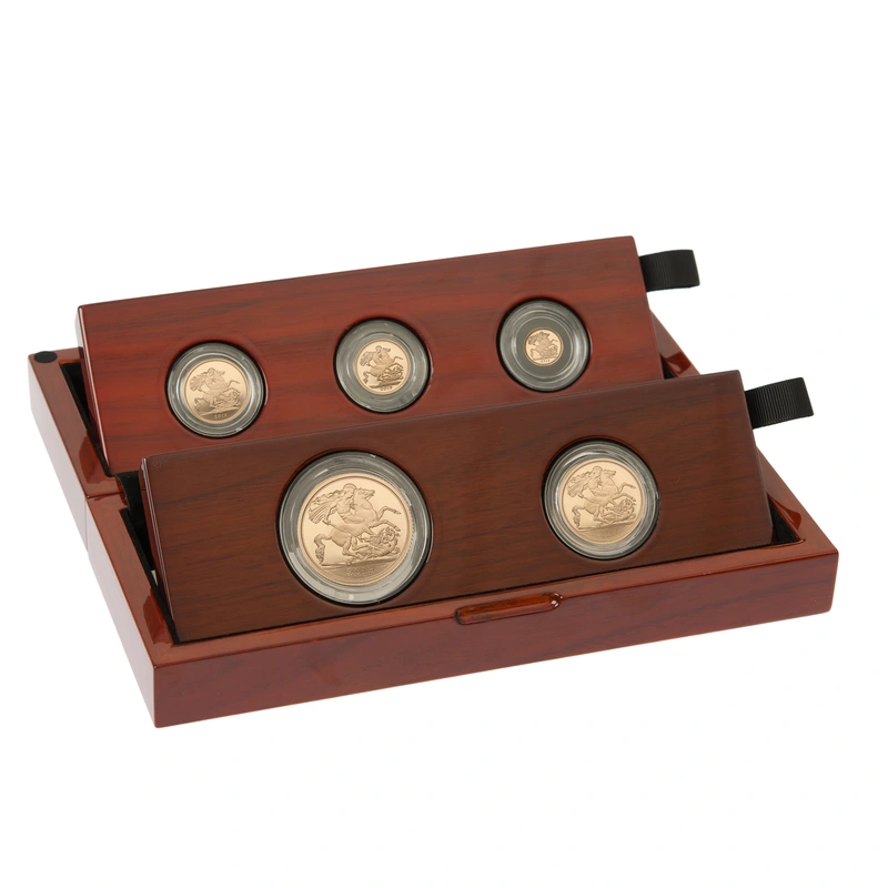 2019 Gold Proof Sovereign Five Coin Set - fifth head