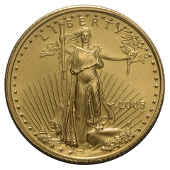 Moneda American Eagle de Oro de 1/10 oz 2005