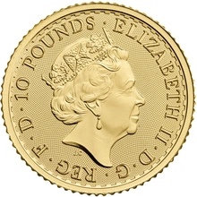 Moneda Britannia de Oro de 1/10 oz 2022