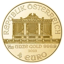 Moneda Filarmónica Viena de Oro de 1/25 oz 2023