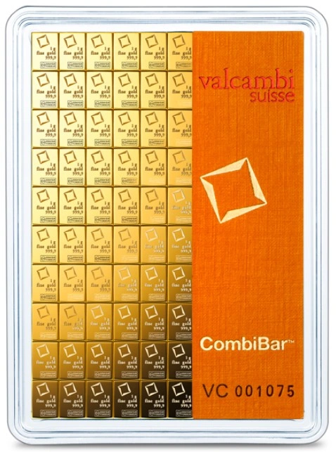 Valcambi CombiBar 100 x 1 Lingotes de 1 Gramo de Oro