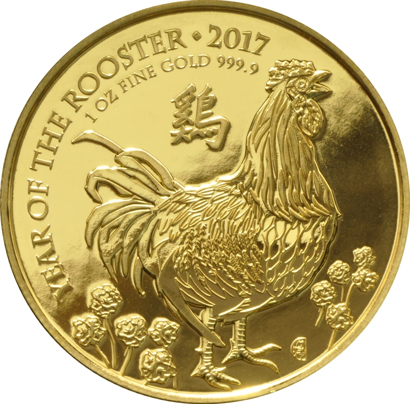 Royal Mint 1 oz de Oro - 2017 Año del Gallo