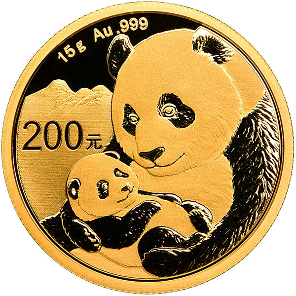 Moneda Panda Chino de Oro de 15 g 2019
