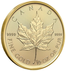 Maple Leaf Canadiense de 1/2 oz de Oro 2026