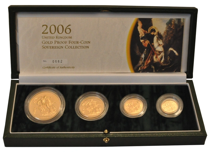 Juego de 4 Soberanos Proof 2006 en Caja Original
