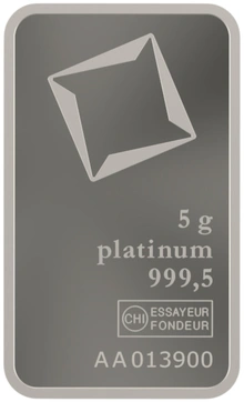 Lingote de Platino de 5 g Valcambi