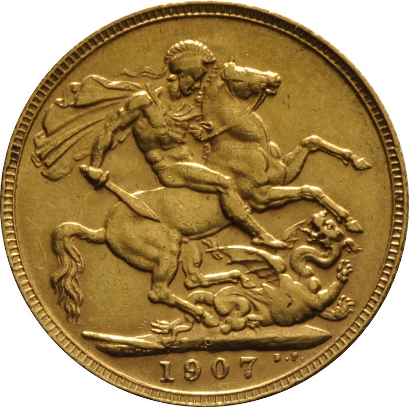 1907 Gold Sovereign - King Edward VII - P