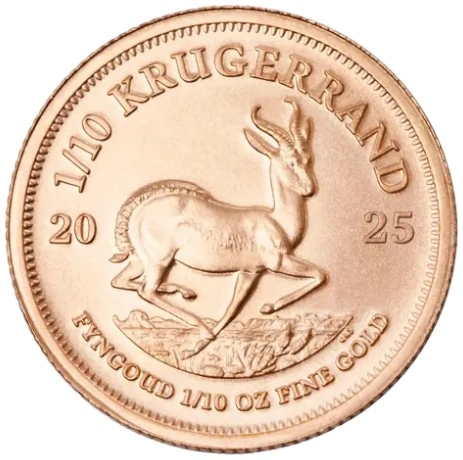 Moneda Krugerrand de 1/10 oz de Oro 2025