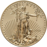 Moneda American Eagle de Oro de 1/2 oz 2016