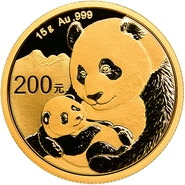 Moneda Panda Chino de Oro de 15 g 2019