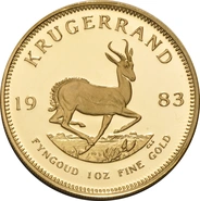 Moneda Oro 1 oz Proof Krugerrand 1983