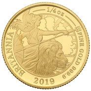 Moneda Britannia de Oro de 1/4 oz Proof 2019